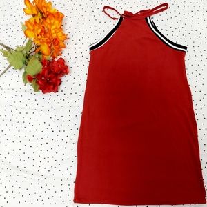 Spaghetti Strap Halter Top | Red